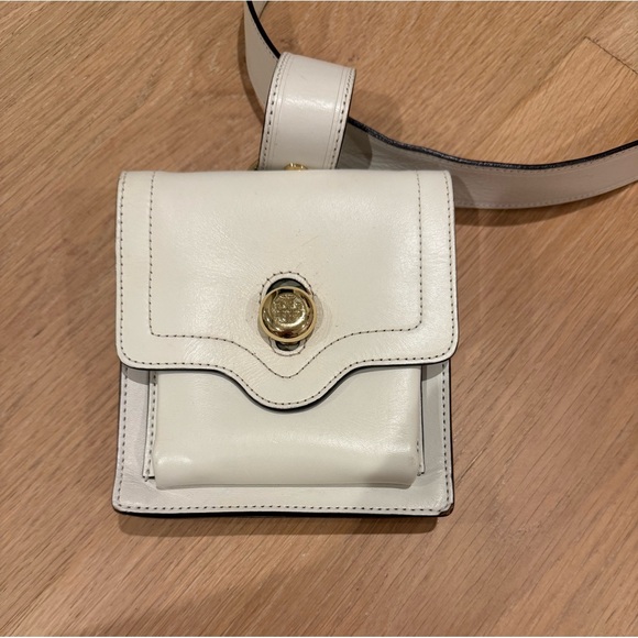 Tory Burch white leather belt waist bag fanny pack - Picture 3 of 15